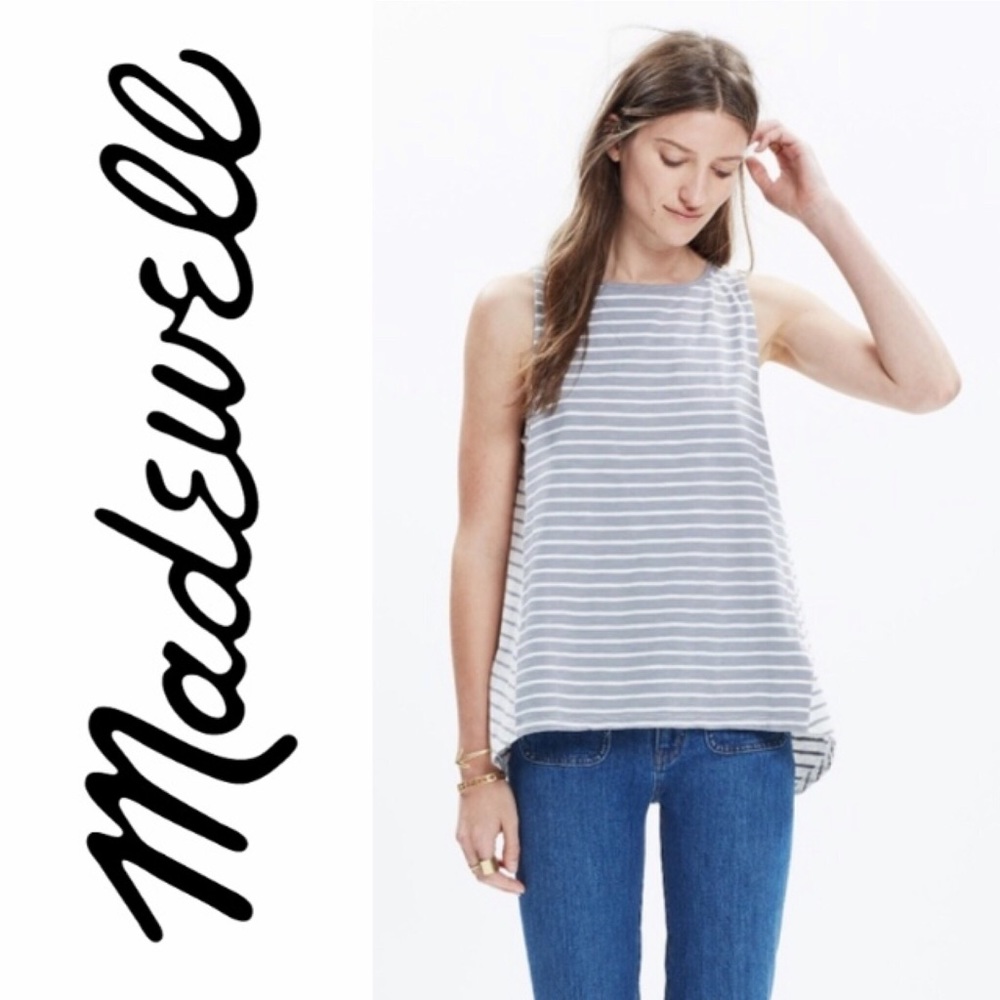 Madewell Forward Seam Striped Tank